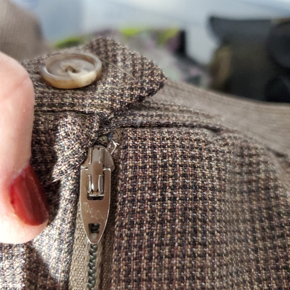 Vintage Saint Laurie Tweed Lined Midi Skirt Size 8 - Picture 4 of 8